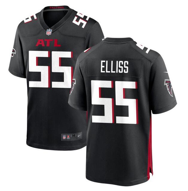 Men's Atlanta Falcons #55 Kaden Elliss Black Stitched Football Game Jersey